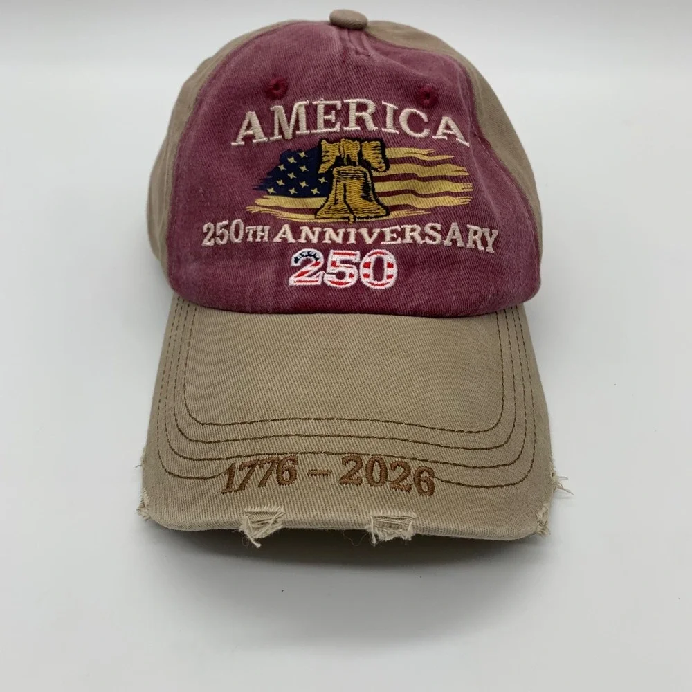 America‎ 250th Anniversary Hat 1776-2026 Liberty Bell Embroidered Baseball Cap